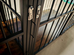 Canil Duplo Cercado Gaiola Para 2 Cães Cachorros Aparador Madeira Rack Mesa De Canto Suporte TV 3 Em 1