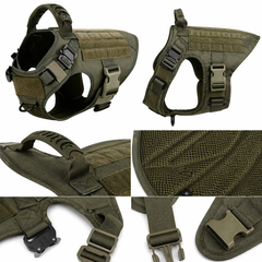 Peitoral Para Cachorro Cão Tático Reforçado Militar Policia