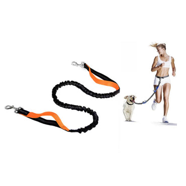 Guia Coleira Elástica Cintura Correr Cachorro Caes Reforçada