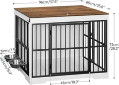 Canil Interno Cercado Cachorro Cães Pet Aparador Casa Madeira 2 Em 1
