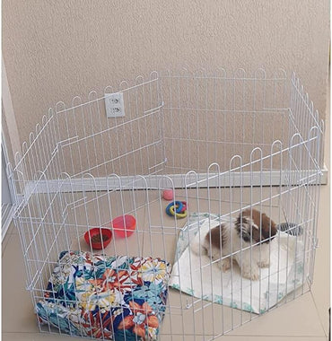 Cercado Cerca Canil Dobravel Tela Arame Para Pet Cães Caes Cachorro Coelho Porquinho 6x60x60