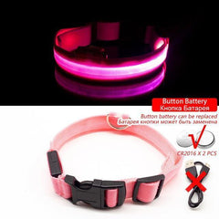 Collar for dogs Anti-Lost/Avoid car accident with LED light. - The LionDog Shop